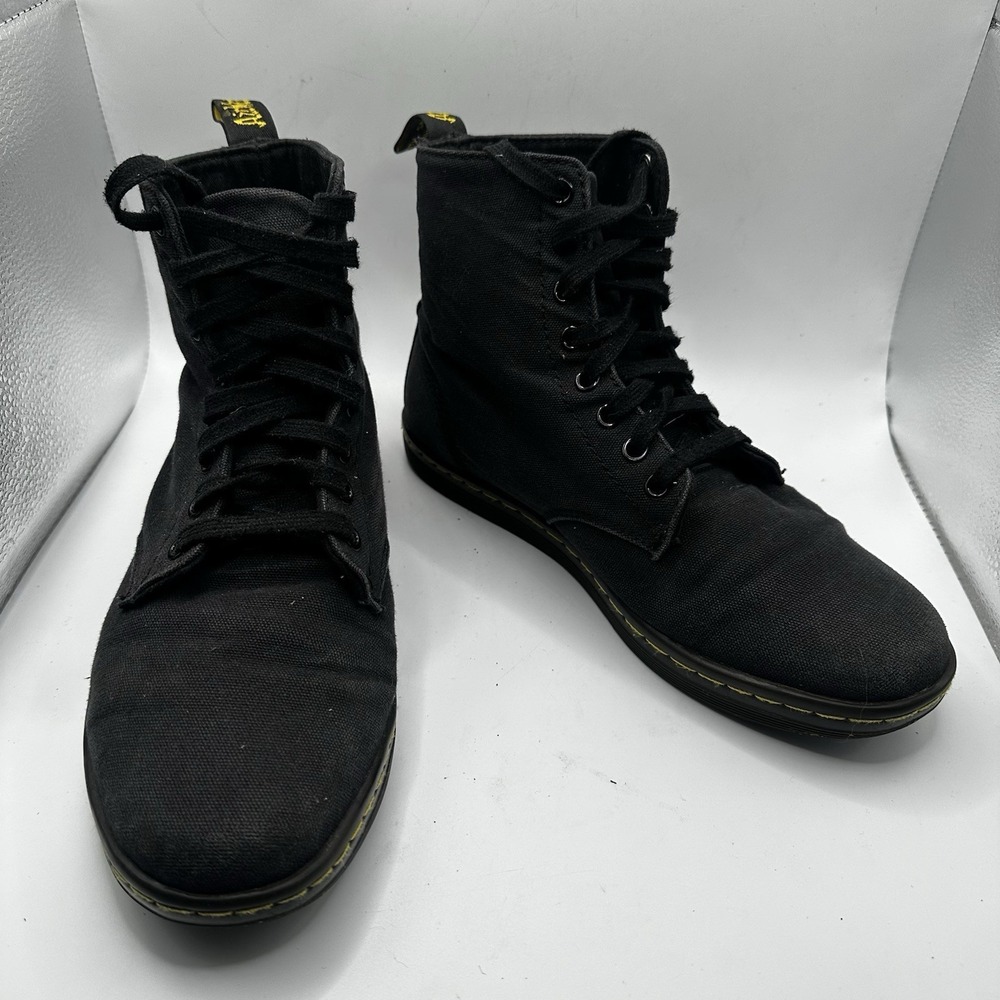 Dr. Martens Alfie Boot Mens Size 8 Women's Size 9 Black Canvas Doc Air Wair Shoe